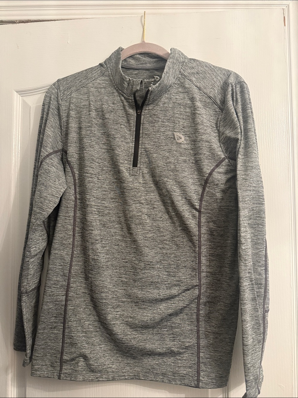 Baleaf Men’s size M Heather Gray Quarter-Zip Performance Pullover